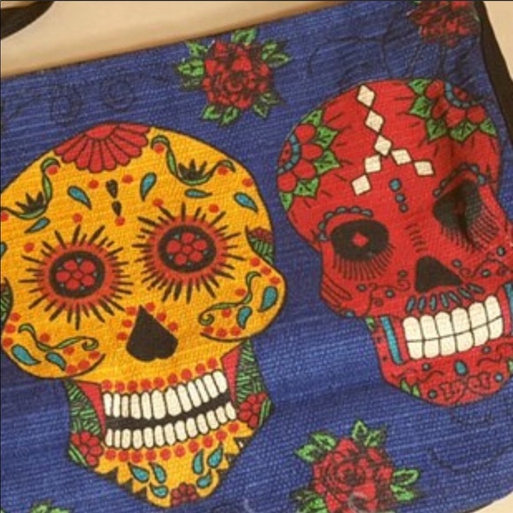Blue Day of the Dead Shoulder Bag - Picture 2 of 2
